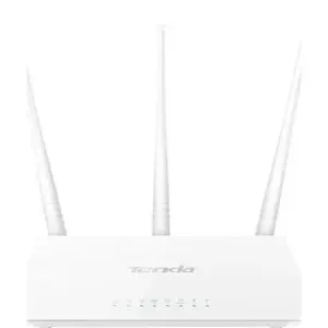 Tenda F3 300Mbps Wi-Fi Router, Easy Setup, WPS Button, Parental Control, Bandwidth Control, Wi-Fi Schedule, with 3 * 5dBi Antennas - White | F3