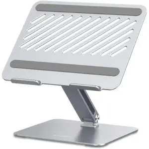 UGREEN Adjustable Aluminum Stand, Up to 17.3" Size Compatible, Dual Axis Design, Height & Angle Adjustable, Full Aluminum Alloy Material, Silver | 40291