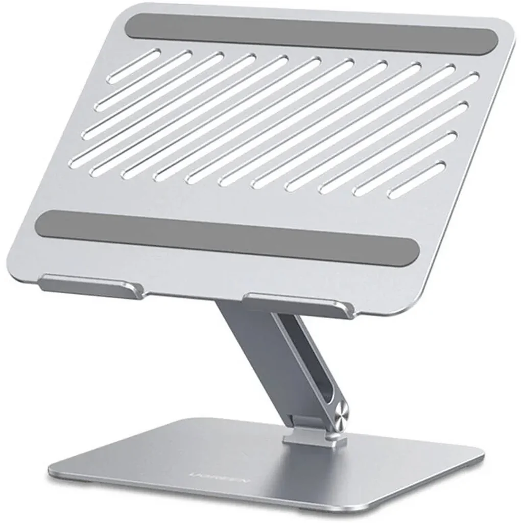 UGREEN Adjustable Aluminum Stand, Up to 17.3" Size Compatible, Dual Axis Design, Height & Angle Adjustable, Full Aluminum Alloy Material, Silver | 40291