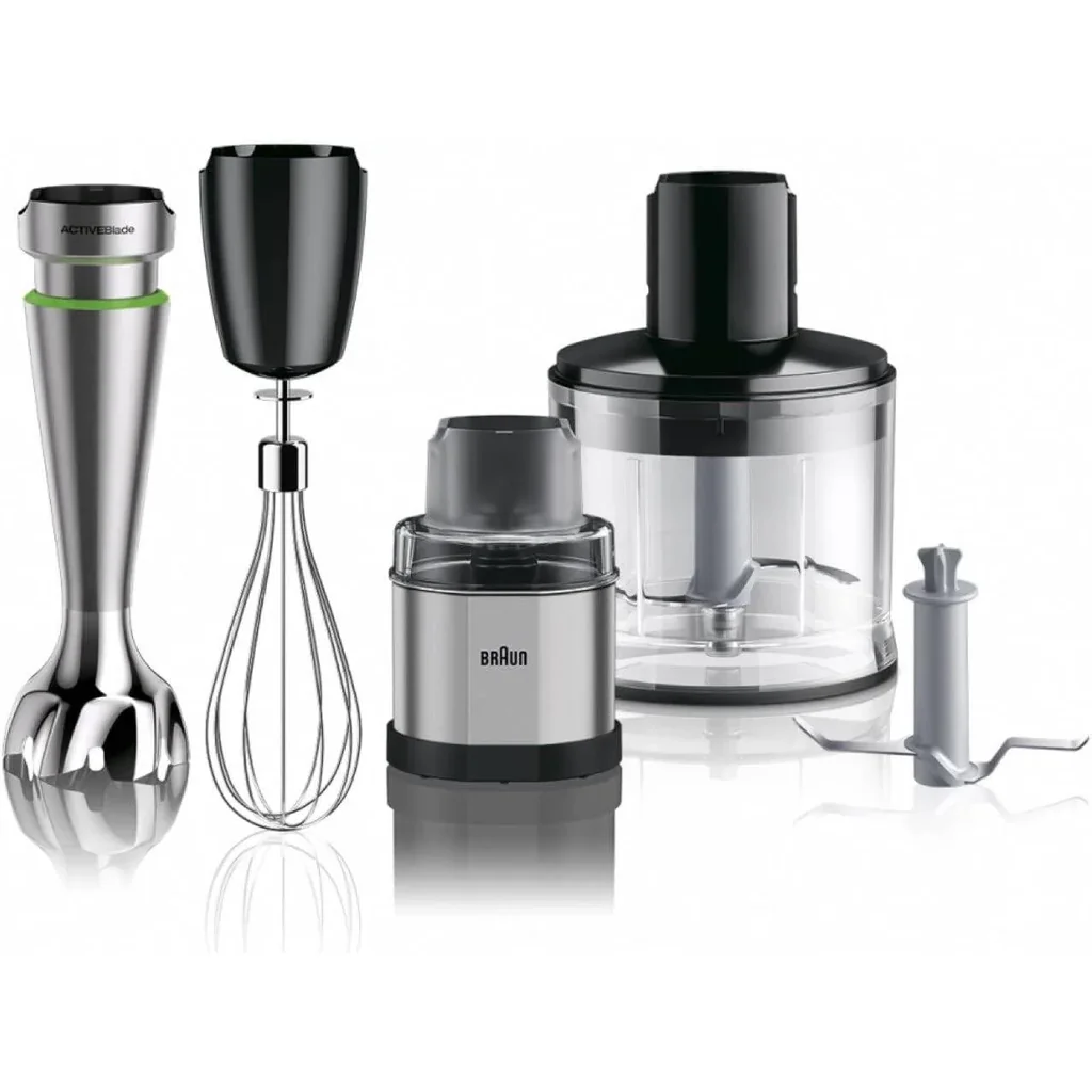 Braun MultiQuick 9 Hand Blender, Hand Mixer, XL Food Processor, Active PowerDrive Technology, 500 ml Chopper, BPA-Free 600 ml Beaker with Lid, 1200W, 220-240 V, 50-60 Hz, Black | MQ 9135XI - Image 2
