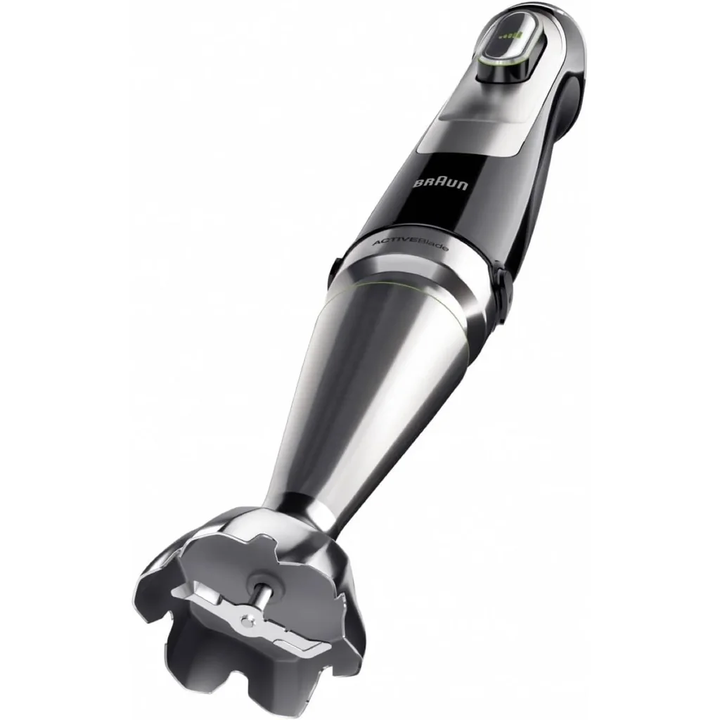Braun MultiQuick 9 Hand Blender, Hand Mixer, XL Food Processor, Active PowerDrive Technology, 500 ml Chopper, BPA-Free 600 ml Beaker with Lid, 1200W, 220-240 V, 50-60 Hz, Black | MQ 9135XI - Image 4