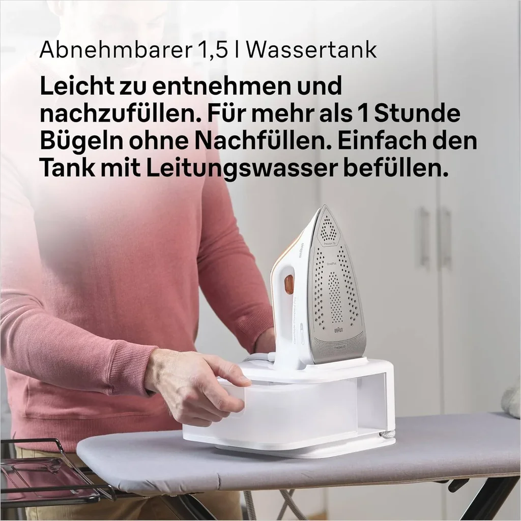 Braun CareStyle Compact Pro Steam generator Iron 2400 Watts, FreeGlide 3D, Eloxal Plus, Turbo & Eco mode, Smart iCare, iMode interface, Vertical steaming, 1.5L Water tank - IS 2561 - Image 12