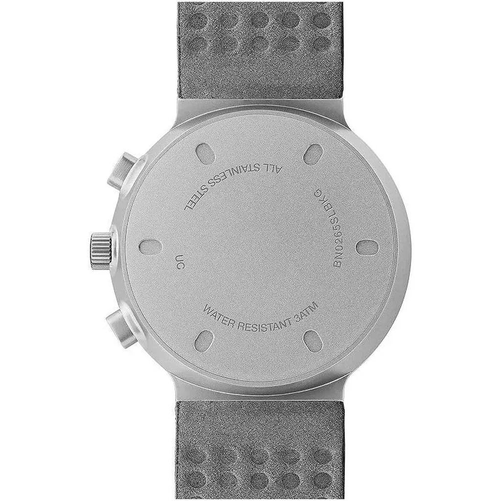 Braun Gents Classic Chronograph Watch, Meca-quartz Movement, date indicator, Hybrid Movement, Water Resistance, Stainless Steel Case, Double Domed Lens, Silver and Black Leather Strap | BN0265SLBKG - Image 9