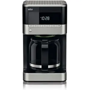Braun PurAroma 7 Coffee maker OptiBrew System, Calc Warning, 12cups Capacity, 1-4 Cups settings, Coffee strenght Selector, Premium LED display - KF 7120