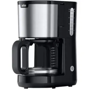 Braun PurShine Coffee maker 1000 Watts, OptiBrew System, 10 cups AromaCarafe, Auto Shut-off - KF 1500 Black