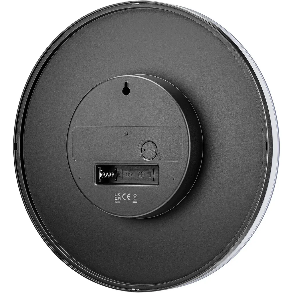 Braun Wall Clock BC26B, Silent Sweeping Quartz Movement, Easy to Read Dial, Luminous, 23 cm Clock Diameter, Black - Image 9