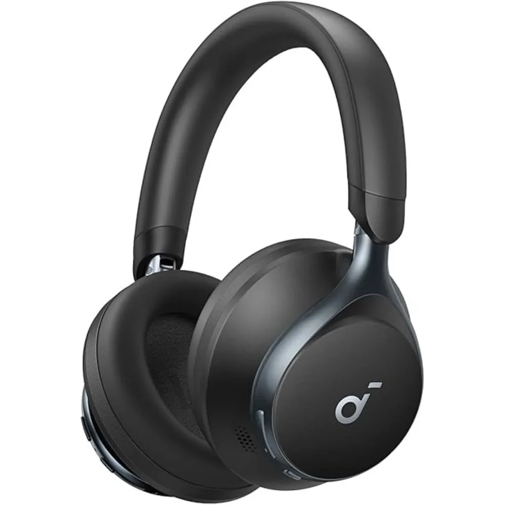 Soundcore by Anker, Space One, Adaptive Active Noise Cancelling Headphones, Enhanced Human Voice Reduction, 40H ANC Playtime, LDAC Hi-Res Wireless Audio, Black | A3035
