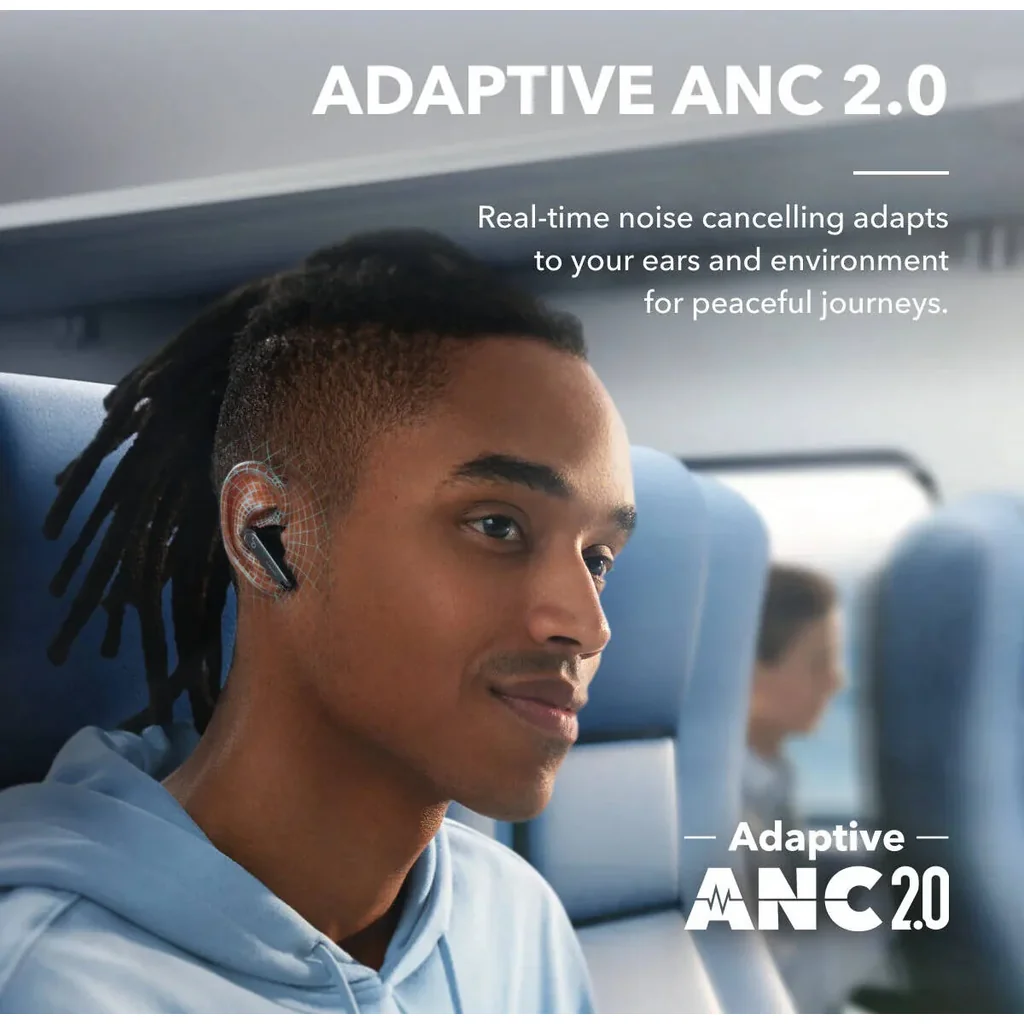 Soundcore by Anker Liberty 4 NC True-Wireless Noise Cancelling Earbuds, 98.5% Noise Reduction to Ears and Environment, Hi-Res Sound, 50H Battery, Wireless Charging, Bluetooth 5.3, black | A3947 - Image 2