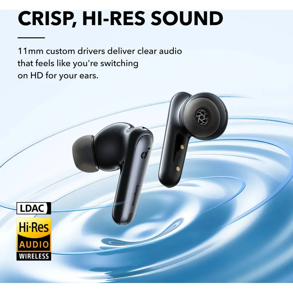 Soundcore by Anker Liberty 4 NC True-Wireless Noise Cancelling Earbuds, 98.5% Noise Reduction to Ears and Environment, Hi-Res Sound, 50H Battery, Wireless Charging, Bluetooth 5.3, black | A3947 - Image 3
