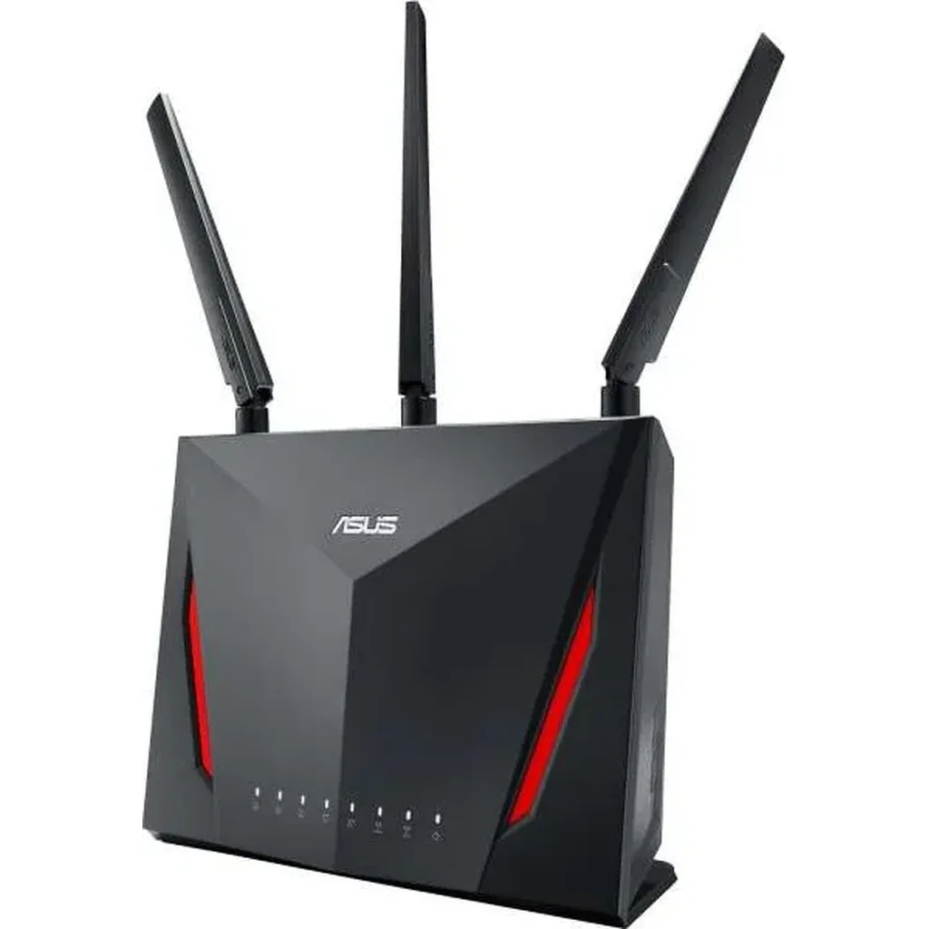 ASUS RT-AC86U AC2900 Dual Band Wireless Router, With MU-MIMO, 4-Port Gigabit LAN, 1.8 GHz Dual-Core Processor, USB 3.1 Gen1 and AiProtection, Black | 90IG0401-BU9000 - Image 2