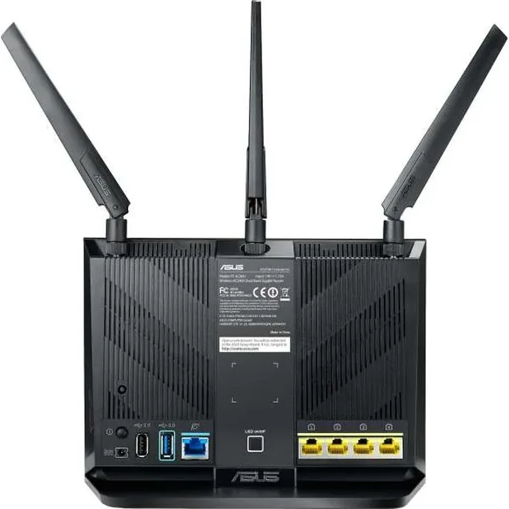 ASUS RT-AC86U AC2900 Dual Band Wireless Router, With MU-MIMO, 4-Port Gigabit LAN, 1.8 GHz Dual-Core Processor, USB 3.1 Gen1 and AiProtection, Black | 90IG0401-BU9000 - Image 4