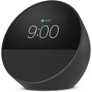Amazon Echo Spot, Smart Alarm Clock with Vibrant Sound + Alexa, 2.83" Touch Display, Dual-Band Wi-Fi Support, MT8519 Processor, Built-In Speaker, Black | B0BFC7WQ6R