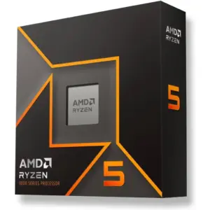 AMD Ryzen 5 9600X AM5 CPU Processor, 6 Cores & 12 Threads, 5.4 GHz Max Boost Clock, 6MB L2 & 32MB L3 Cache, AMD Radeon Graphics, Zen 5, PCIe 5.0 x16 | 100-100001405WOF
