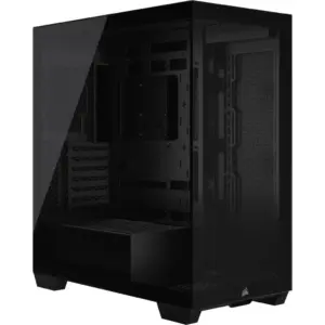 Corsair 3500X Mid-Tower Computer Case, Up to 360mm Radiator & 10x Fan Support, Tempered Glass Case Window, 1x Type-C, 2x Type-A & Audio In/Out Interface, Black | CC-9011276-WW