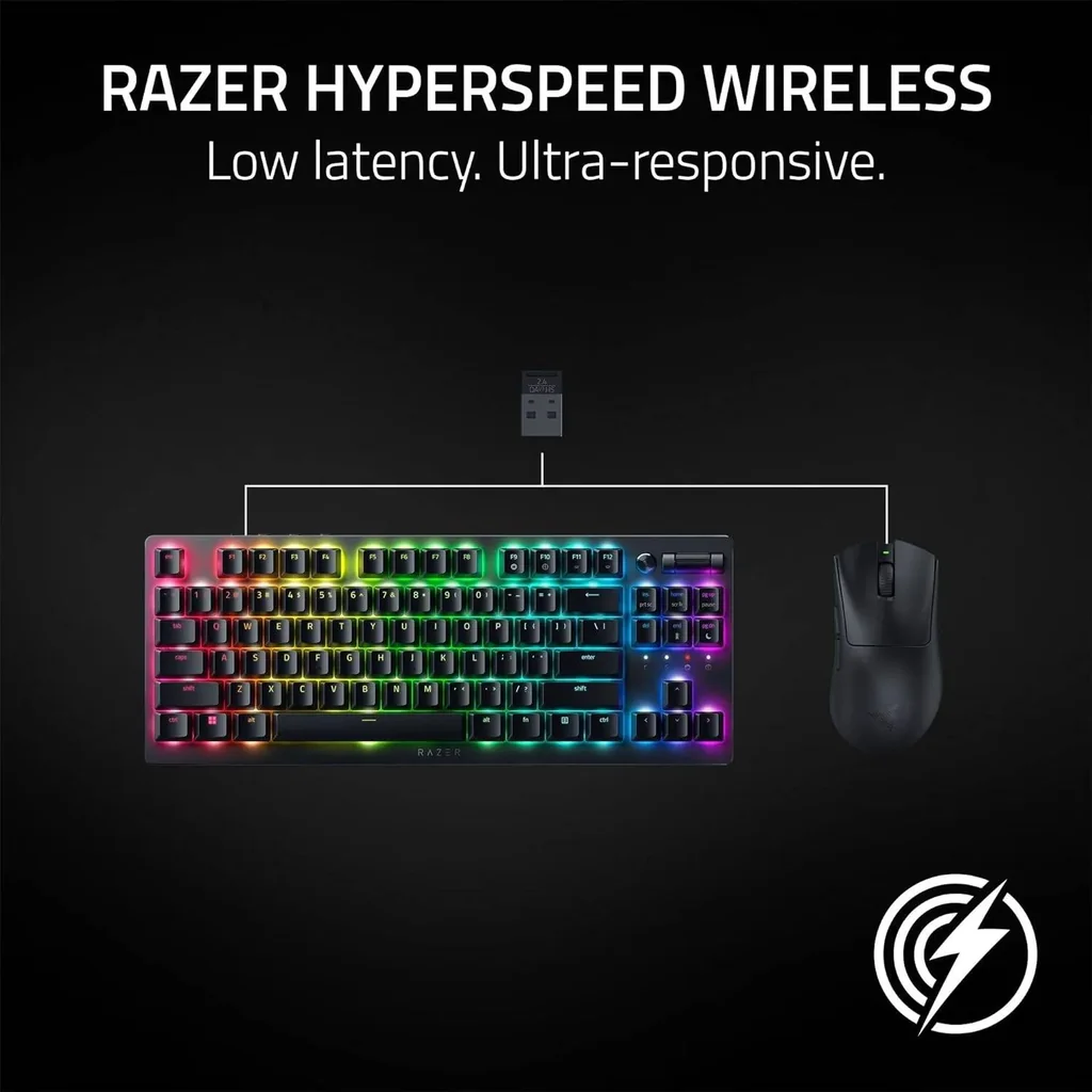 Razer Deathadder V3 HyperSpeed Wireless Gaming Mouse, Focus X 26K Optical Sensor, 26000 DPI Sensitivity, 40g Max Acceleration, 8 Programmable Buttons, Black | RZ01-05140100-R3G1 - Image 5