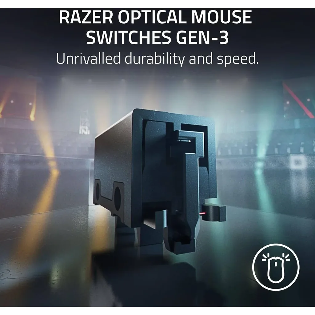 Razer Deathadder V3 HyperSpeed Wireless Gaming Mouse, Focus X 26K Optical Sensor, 26000 DPI Sensitivity, 40g Max Acceleration, 8 Programmable Buttons, Black | RZ01-05140100-R3G1 - Image 6