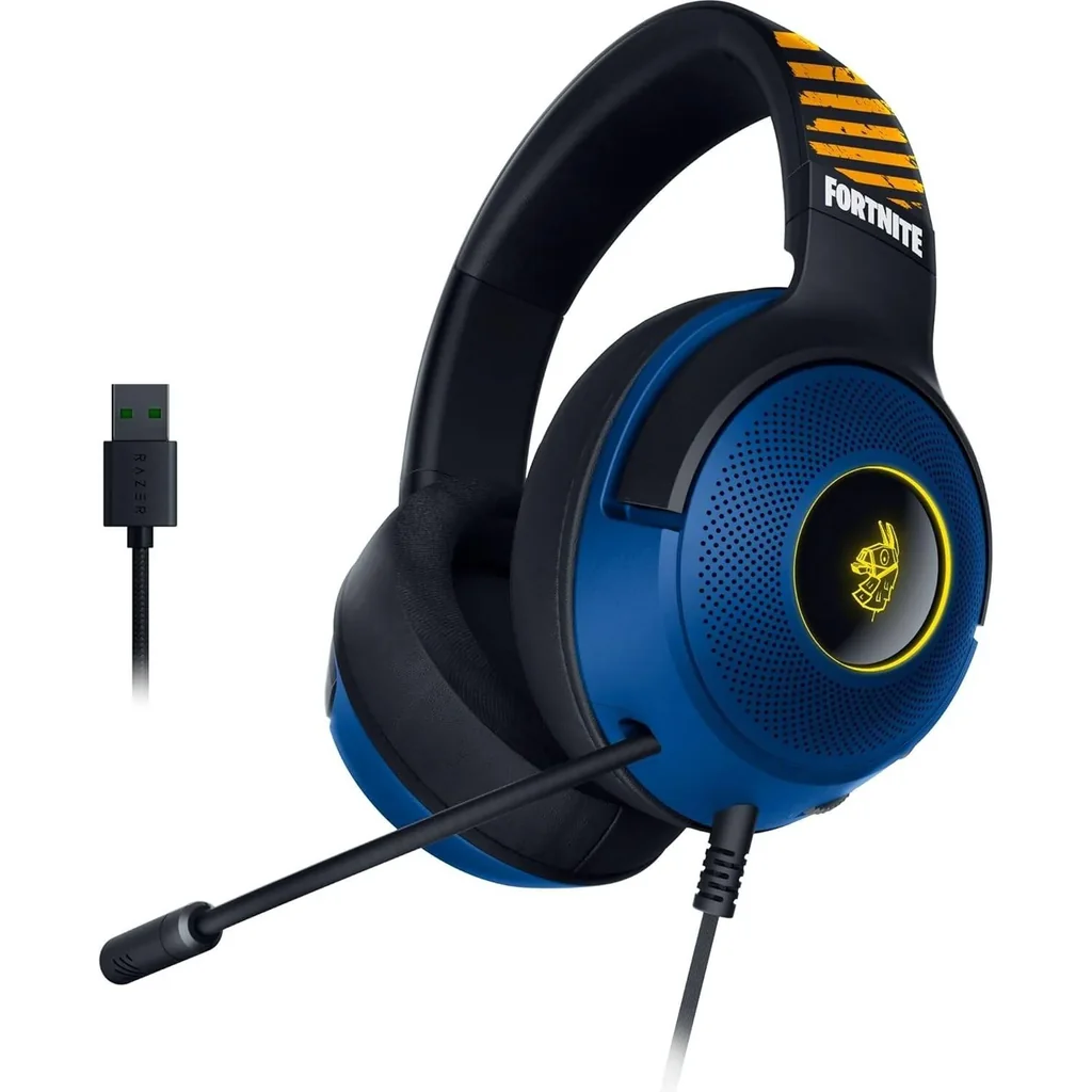 Razer Kraken V3 X Wired USB Gaming Headset - Fortnite Edition, 40mm TriForce Drivers, Chroma RGB Lighting, HyperClear Cardioid Mic, 7.1 Surround Sound, 285g Lightweight, Blue | RZ04-03750500-R3M1 - Image 3