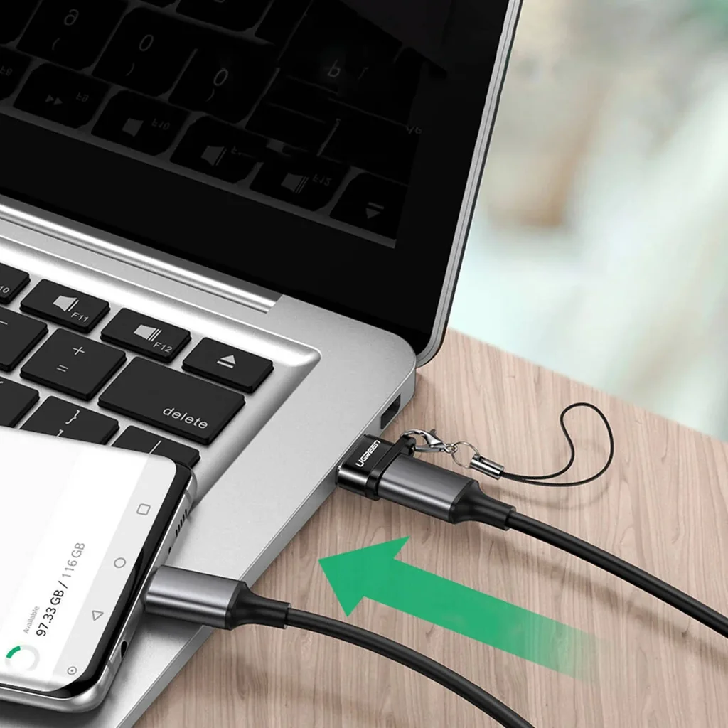 UGREEN US280 USB-C female and USB-A 2.0 Male Connector Adapter, Up to 480 Mb/s Data Transfer, USB 2.0, Aluminum Alloy & Nickel Layer Material, Black | 50568 - Image 4