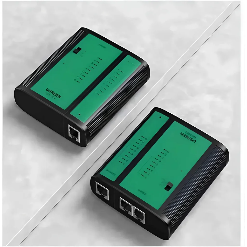 UGREEN NW167 Network & Telephone Cable Tester, x1 8P8C RJ45 & x1 6P6C RJ12 Output, 1x 8P8C RJ45 & x1 6P6C RJ12 Input, Indicator Light, BNC Coaxial Cable Test Ethernet, Black | 10950 - Image 2