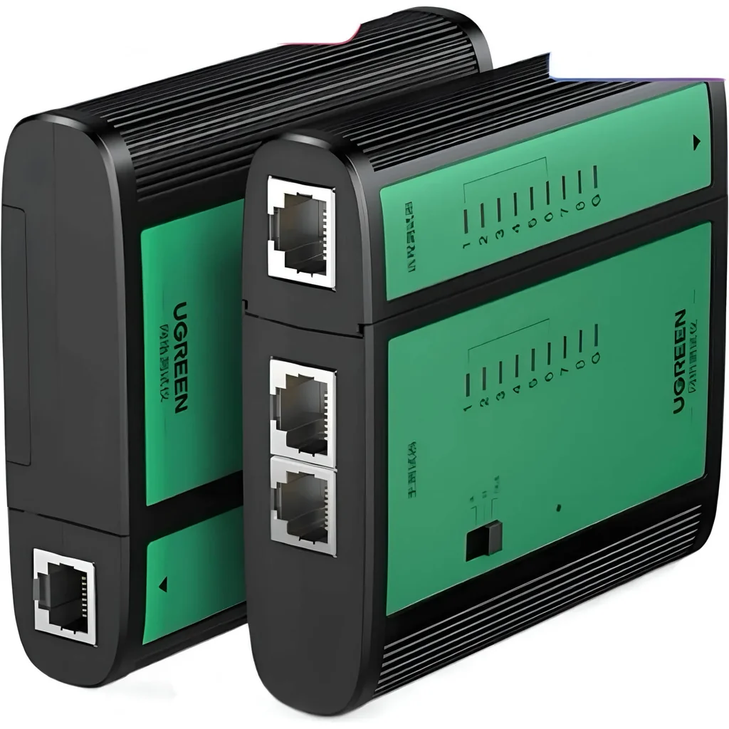 UGREEN NW167 Network & Telephone Cable Tester, x1 8P8C RJ45 & x1 6P6C RJ12 Output, 1x 8P8C RJ45 & x1 6P6C RJ12 Input, Indicator Light, BNC Coaxial Cable Test Ethernet, Black | 10950 - Image 4