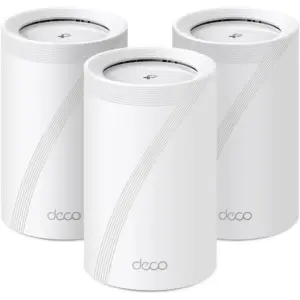 TP-Link Deco BE65, (3-Pack), BE9300 Whole Home Mesh WIFI 7 System, 9214 Mbps Wireless Tri-Band WiFi, 2.5 Gbps Wired, MLO, HomeShield, Combined Backhaul, White | Deco BE65 V1