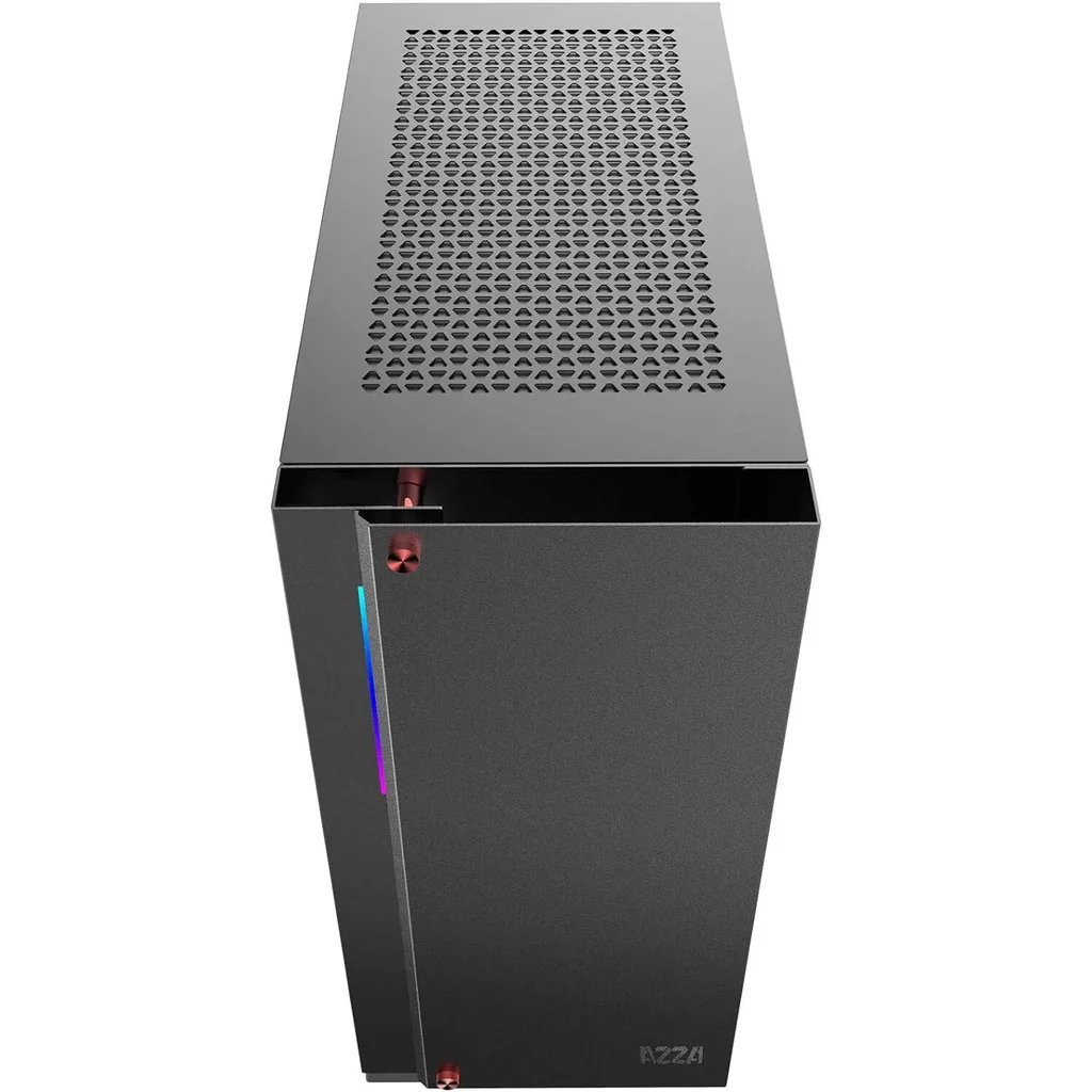 Azza Zircon 7000 ATX Full Tower Case, 2x Pre-Installed 120mm Black Fans, Up to 360mm Radiator Support, 10 Expansion Slot, Addressable RGB Light, Tempered Glass Side Window, Black | CSAZ-7000 - Image 2