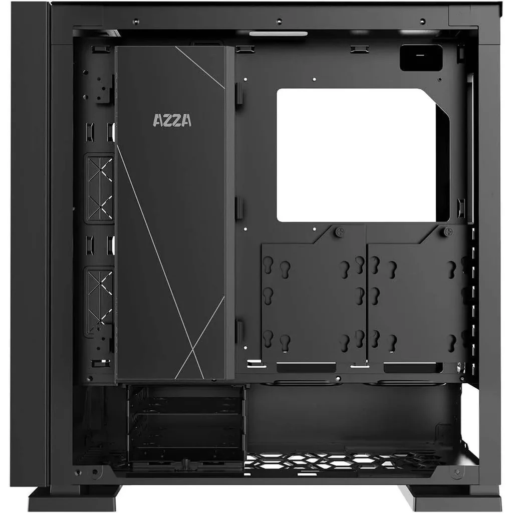 Azza Zircon 7000 ATX Full Tower Case, 2x Pre-Installed 120mm Black Fans, Up to 360mm Radiator Support, 10 Expansion Slot, Addressable RGB Light, Tempered Glass Side Window, Black | CSAZ-7000 - Image 5
