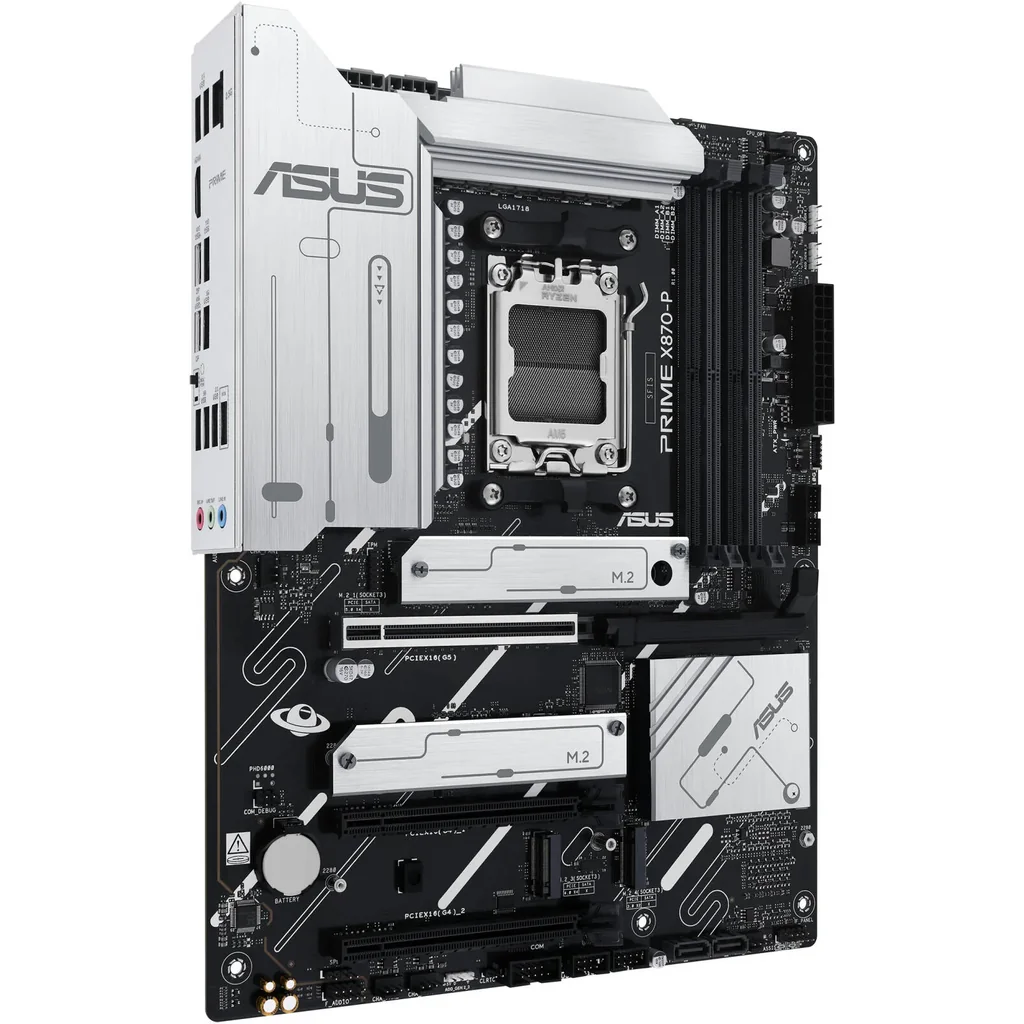 ASUS PRIME X870-P ATX Motherboard, AMD X870 Chipset, 4x DIMM DDR5 Slots, 192GB Max Memory, Realtek 2.5Gb Ethernet, 4x M.2 Slots, 1x PCIe 5.0, 2x PCIe 4.0 x16, HDMI Port | 90MB1IT0-M0EAY0 - Image 3