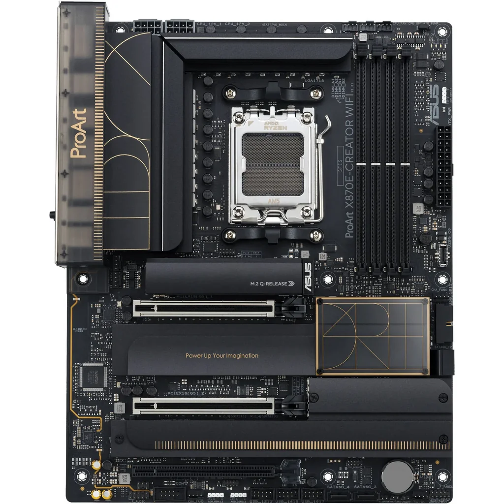 ASUS ProArt X870E-Creator WIFI AM5 ATX Motherboard, AMD X870E Chipset, 4x DDR5 DIMM Slots, 192GB Max Memory, 4x M.2 PCIe Slots, 2x PCIe 5.0 x16 Slots, Bluetooth v5.4 | 90MB1IG0-M0EAY0 - Image 2