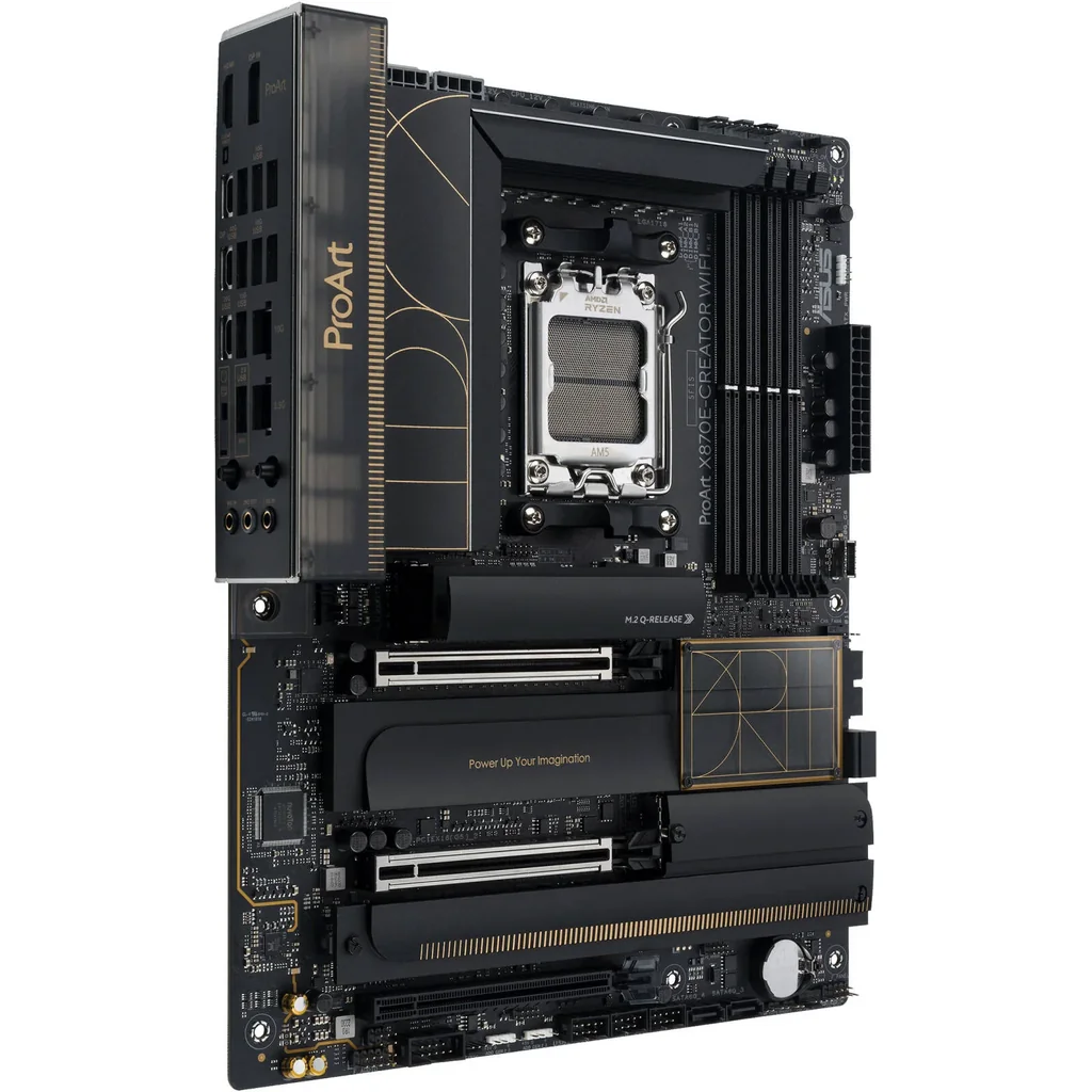 ASUS ProArt X870E-Creator WIFI AM5 ATX Motherboard, AMD X870E Chipset, 4x DDR5 DIMM Slots, 192GB Max Memory, 4x M.2 PCIe Slots, 2x PCIe 5.0 x16 Slots, Bluetooth v5.4 | 90MB1IG0-M0EAY0 - Image 3