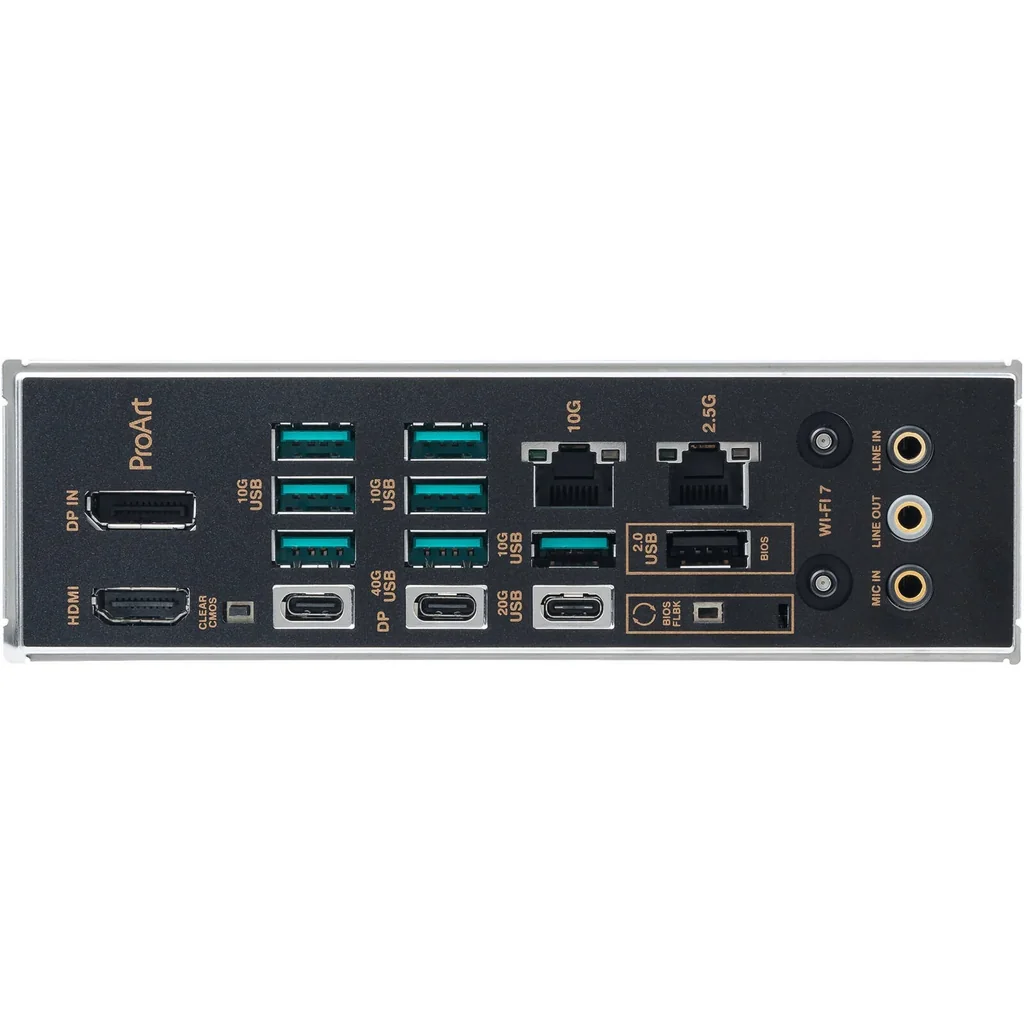 ASUS ProArt X870E-Creator WIFI AM5 ATX Motherboard, AMD X870E Chipset, 4x DDR5 DIMM Slots, 192GB Max Memory, 4x M.2 PCIe Slots, 2x PCIe 5.0 x16 Slots, Bluetooth v5.4 | 90MB1IG0-M0EAY0 - Image 5