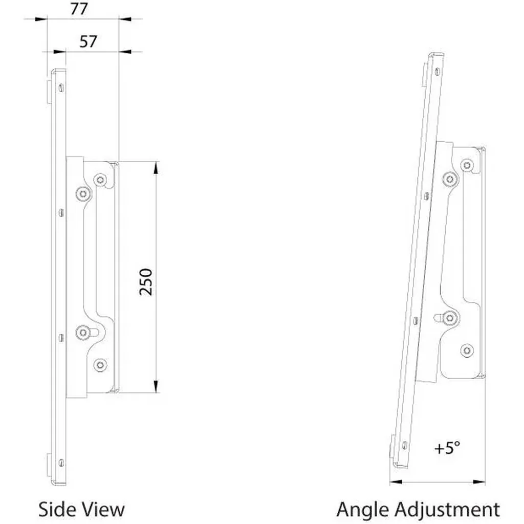 Beetec TF-R64W, Rotational Wall Mount Bracket (Landscape/Portrait), Digital Signage, Supports 43" To 86" Inch Screens, Up To 70kgs/154.3lbs Load Capacity, VESA Compatibility 600x400mm, White | TF-R64W - Image 4