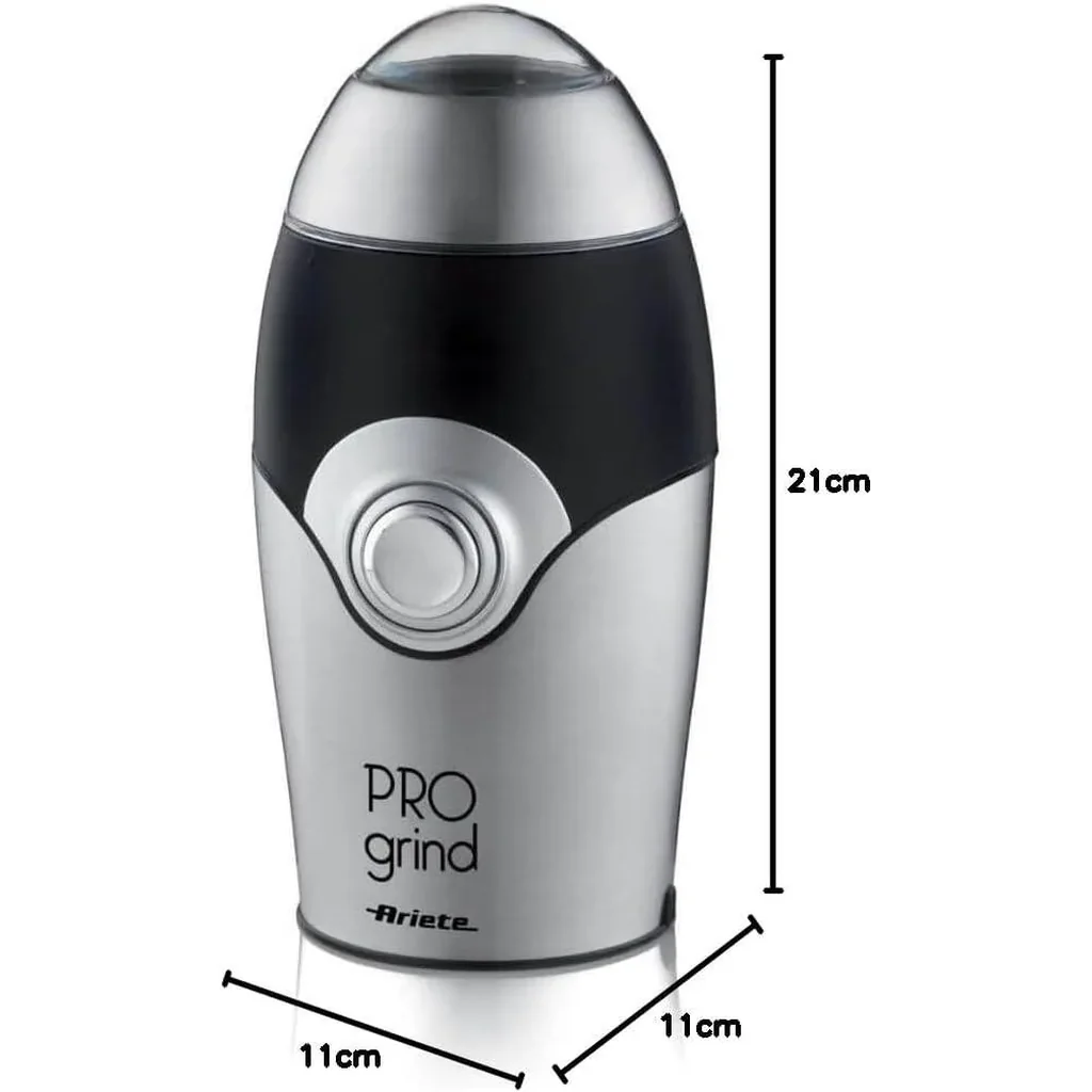 Ariete Coffee Grinder Black Metal Art3016, Silver - Image 8