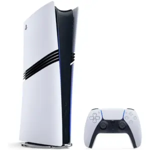 Sony PlayStation 5 Pro Console, Up to 120fps With 120Hz Output, Support 8K Output, 8x Zen 2 Cores at 3.85GHz CPU, Custom RNDA 3 (TBC), 16GB RAM, Custom 2TB SSD, TRA Version, White | PS5-Pro