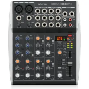 Behringer XENYX 1002SFX, Premium Analog 10-Input Mixer With USB Streaming Interface And Klark Teknik Effects, Ultra-low Noise Mixer For Streaming, Podcasting And Recording, 10 Inputs | 1002SFX