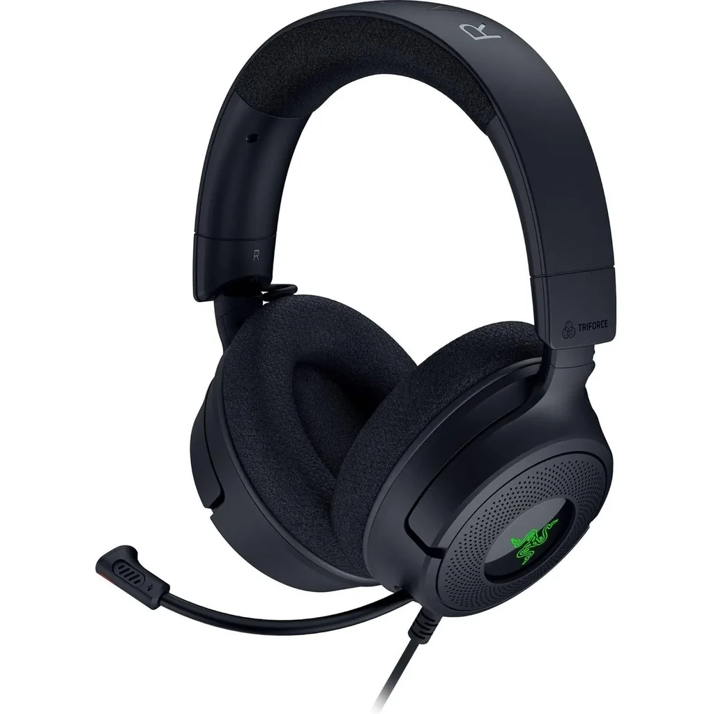 Razer Kraken V4 X Wired Gaming Headphones, 40mm Razer TriForce Driver, Retractable Razer HyperClear, Unidirectional Pick-Up Pattern, Hybrid Fabric & Leatherette Cushions, Black | RZ04-05180100-R3M1 - Image 3