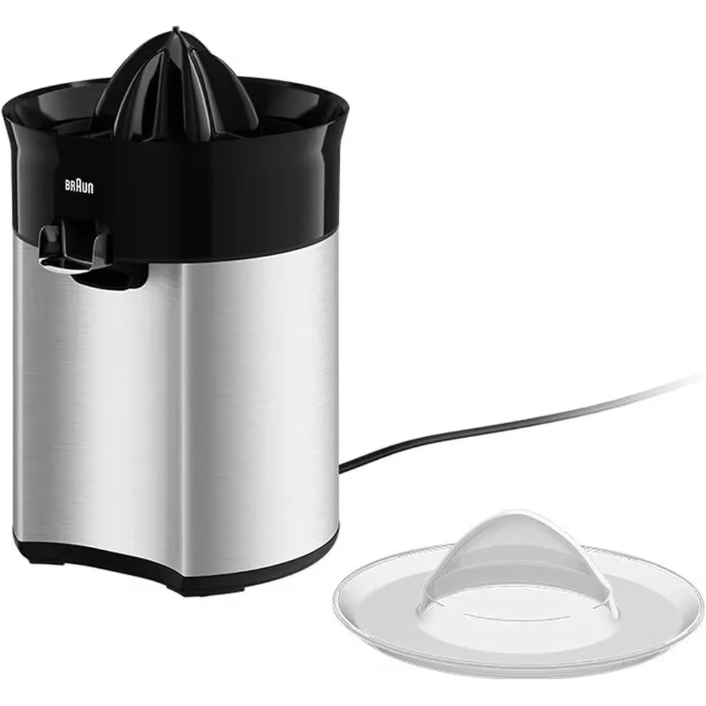 Braun CitrusQuick 5 Juicers, Powerful 60W Motor, Anti-Drip System, Direct Serve Function, Auto Power On/Off, Dishwasher Safe Parts, BPA-Free Parts, Black Metal | CJ 5050 BK - Image 2