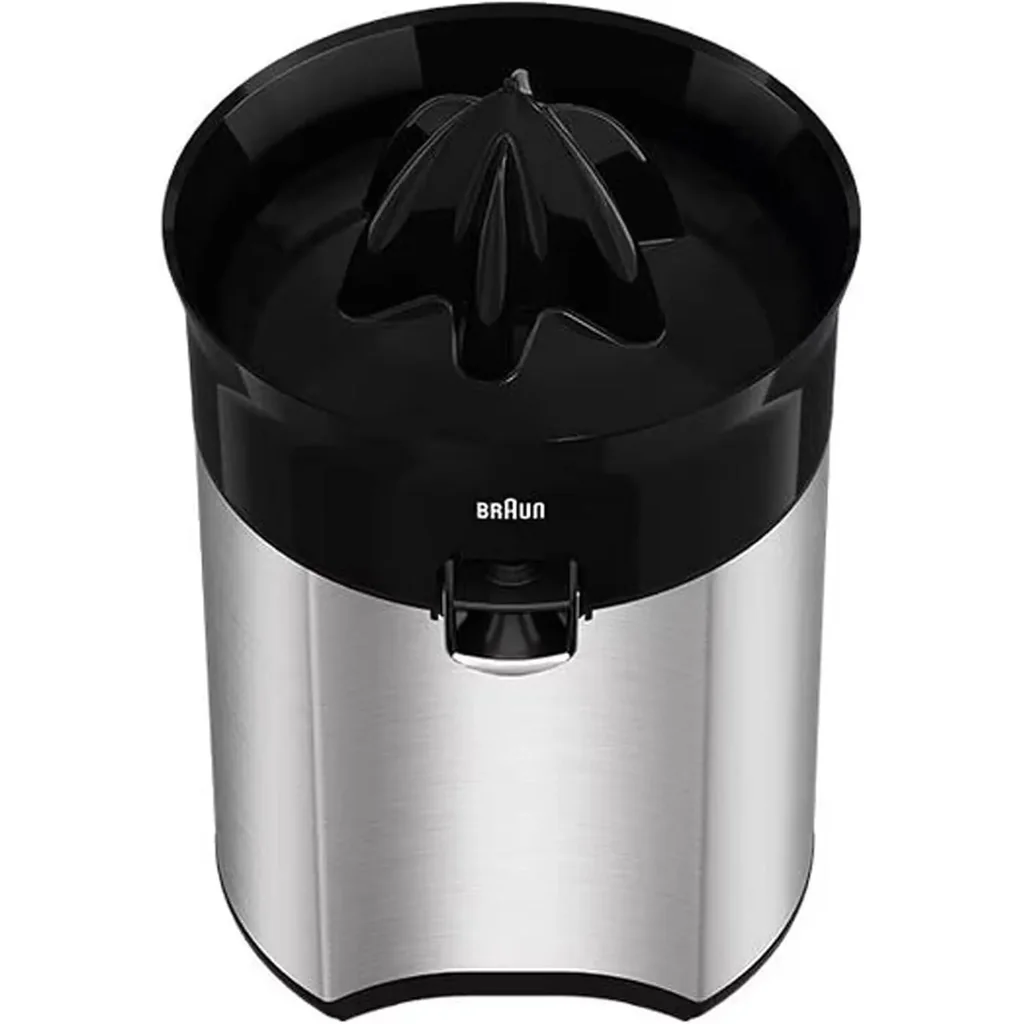 Braun CitrusQuick 5 Juicers, Powerful 60W Motor, Anti-Drip System, Direct Serve Function, Auto Power On/Off, Dishwasher Safe Parts, BPA-Free Parts, Black Metal | CJ 5050 BK - Image 3