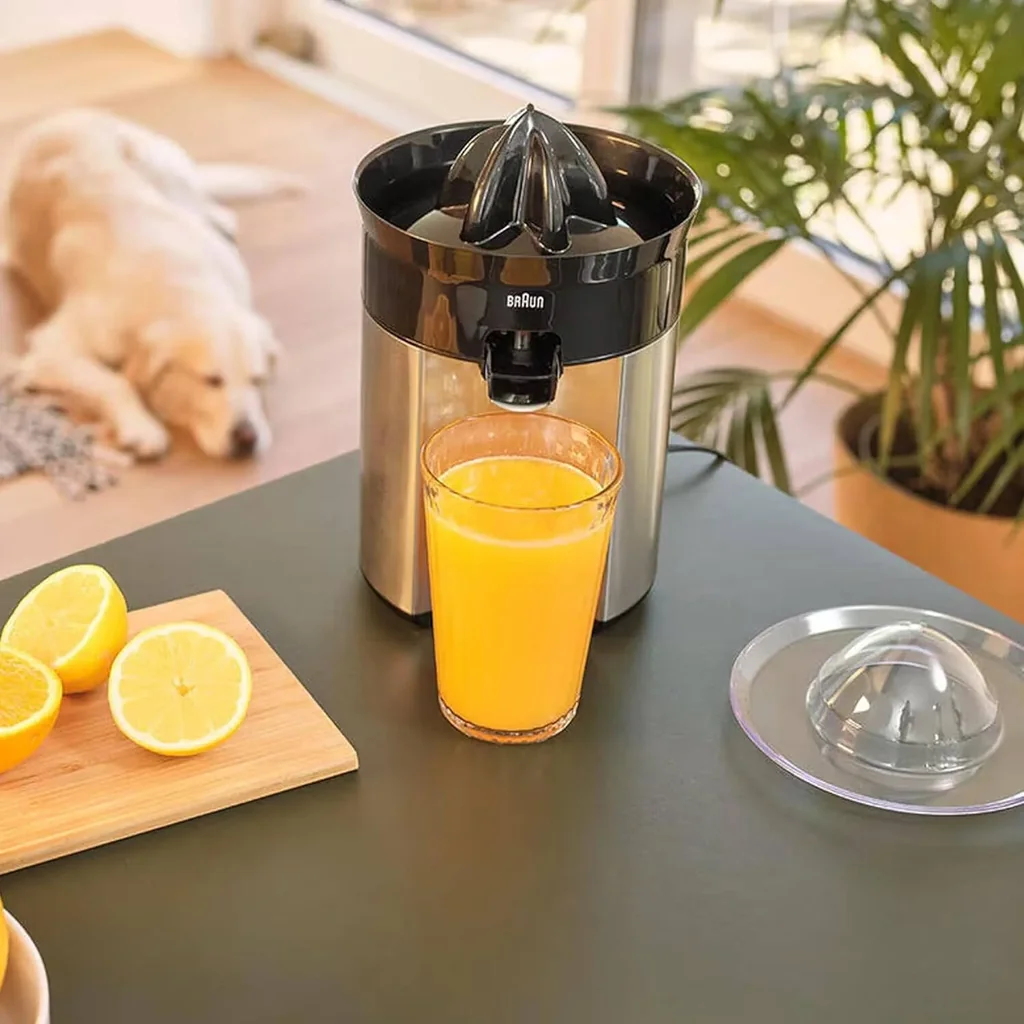 Braun CitrusQuick 5 Juicers, Powerful 60W Motor, Anti-Drip System, Direct Serve Function, Auto Power On/Off, Dishwasher Safe Parts, BPA-Free Parts, Black Metal | CJ 5050 BK - Image 5