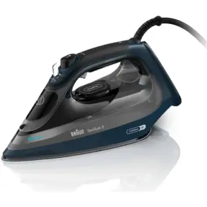 Braun TexStyle 9 Steam Iron, 3200 W, FreeGlide 3D Technology, iCare Technology, Extra-Large Water Tank, Extra-Large Water Tank, Dark Blue| SI 9682