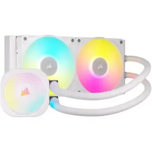 Corsair iCUE LINK TITAN 240 RX RGB AIO Liquid CPU Cooler, Compatible With Intel Socket LGA 1851, 1700, AMD AM5, AM4, Addressable RGB, Extreme Cooling Performance, White | CW-9061020-WW