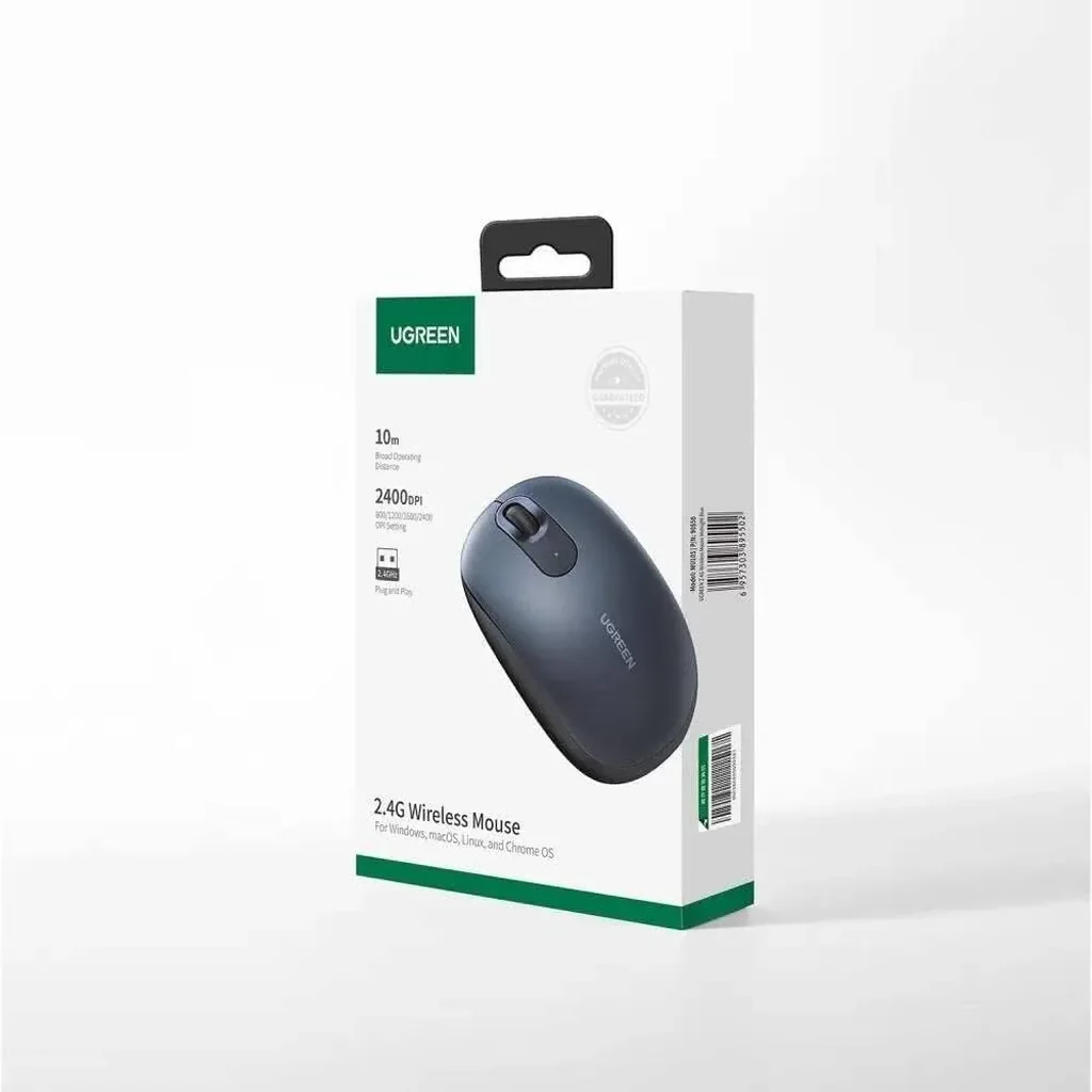UGREEN MU105 Wireless Mouse, 2.4G, 99% Noise Reduction, Up To 10 Meters Wireless Connection, DPI Adjustment 4 Levels Up To 2400, Midnight Blue | 90550 - Image 4