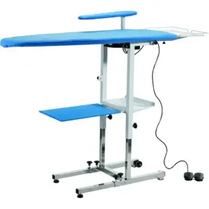 Battistella Ker Ironing Board, Without Boiler, With Vacuum, Blowing and Heating Options, Adjustable Height, 200 W Worktop Power, 25 W Vacuum/Blowing Power, White/ Blue | Ker