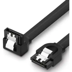 UGREEN US217 SATA 3 Data Cable, 0.5m, HDD, SSD, ODD, 6Gbps High-Speed Data Plug Cord, Angled, Durable, Black | 30797