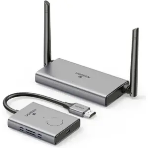UGREEN CM506 Video Extender/Transmitter And Receiver, 50 Meter 1080p 60Hz Full HD, 5GHz Wireless HDMI + VGA + 3.5mm With LED Indicator And Type C Power Port | 50633A