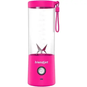 Blendjet V2 Portable Blender, Smoothie Maker, Fruit Blender, Leak Proof Juicer, BPA-Free, 475ml, 200W, Sports Bottle, USB-C Rechargeable, Ice Crusher, Stainless Steel Blades, Hot Pink | 2-HOTPINK