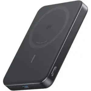 Anker MagGo Power Bank, 10,000mAh Total Capacity, Magnetic Portable, Qi2 Certified, 15W Ultra-Fast, MagSafe-Compatible, Ergonomic Design, For iPhone 16/15/14/13/12 Series, Black | A1664H21