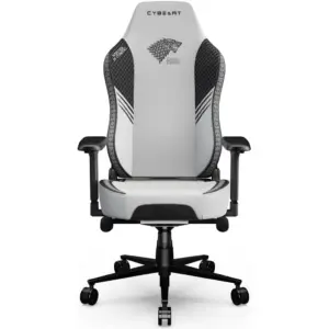 Cybeart House Stark Licensed Edition Gaming Chair, Supreme PU Leather, Cold Cured Foam, Adjustable Inbuilt Lumbar Support, 4D ArmRest, MultiTilt Mechanism, 150Kg Max Weight, White | Stark