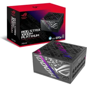 ASUS ROG Strix 1000W Fully Modular Power Supply, 80 PLUS Platinum Efficiency, Active PFC, GaN MOSFET, ATX 3.1 Compatible, Cybernetic Lambda A+, Dual Ball Fan bearings, Black | 90YE00W1-B0NA00
