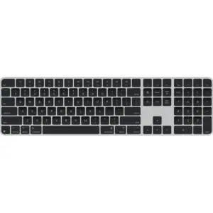 Apple Magic Keyboard, Touch ID and Numeric Keypad, Wireless and Rechargeable, USB-C, Black Keys, Pairs Automatically with Mac, MXK83LL/A / APMXK83LLA